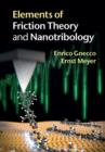 Image for Elements of friction theory and nanotribology