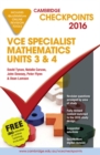 Image for Cambridge Checkpoints Vce Specialist Mathematics 2016 and Quiz Me More