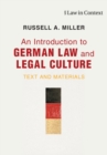 Image for An Introduction to German Law and Legal Culture