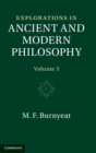 Image for Explorations in ancient and modern philosophyVolume III