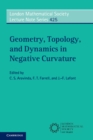 Image for Geometry, Topology, and Dynamics in Negative Curvature