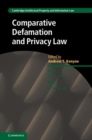 Image for Comparative defamation and privacy law : 32