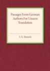 Image for Passages from German Authors for Unseen Translation