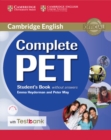 Image for Complete PET Student&#39;s Book without Answers with CD-ROM and Testbank