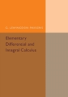 Image for Elementary differential and integral calculus