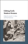 Image for Editing early modern women