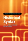 Image for The Cambridge handbook of historical syntax