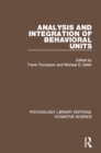 Image for Analysis and integration of behavioral units
