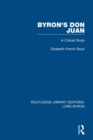 Image for Byron&#39;s Don Juan: a critical study
