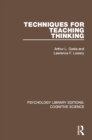 Image for Techniques for teaching thinking