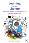 Image for Learning to be literate: insights from research for policy and practice