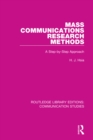 Image for Mass communications research methods: a step-by-step approach