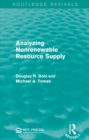 Image for Analyzing nonrenewable resource supply