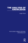 Image for The analysis of knowledge : volume 15