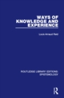 Image for Ways of knowledge and experience