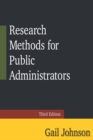 Image for Research methods for public administrators