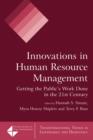 Image for Innovations in human resource management: getting the public&#39;s work done in the 21st century