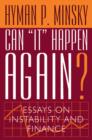 Image for Can &quot;it&quot; happen again?: essays on instability and finance