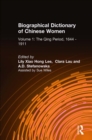 Image for Biographical dictionary of Chinese women.: (The Qing period, 1644-1911) : 1,