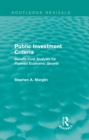 Image for Public investment criteria: benefit-cost analysis for planned economic growth
