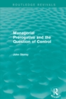 Image for Managerial prerogative and the question of control