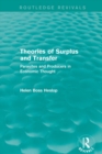 Image for Theories of surplus and transfer: parasites and producers in economic thought