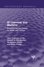 Image for Experimental psychology, its scope and method.: (Learning and memory) : Volume IV,