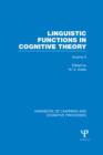 Image for Handbook of Learning and Cognitive Processes (Volume 6): Linguistic Functions in Cognitive Theory
