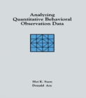 Image for Analyzing quantitative behavioral observation data