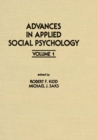 Image for Advances in Applied Social Psychology: Volume 1