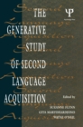 Image for The Generative Study of Second Language Acquisition