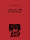 Image for Logical Syntax of Language