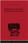 Image for History of Chinese political thought: during the Early Tsin Period