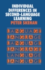 Image for Individual differences in second-language learning