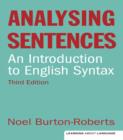 Image for Analysing sentences: an introduction to English syntax