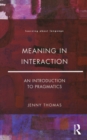 Image for Meaning in interaction: an introduction to pragmatics
