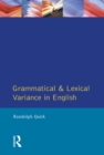 Image for Grammatical and Lexical Variance in English