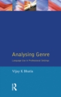 Image for Analysing genre: language use in professional settings