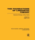 Image for The foundations of linguistic theory: selected writings of Roy Harris