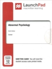 Image for LaunchPad for Abnormal Psychology (12 Month Access Card)