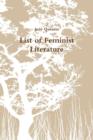 Image for List of Feminist Literature