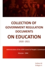 Image for Collection of Government Regulation Documents on Education 1920-1921
