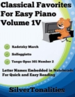 Image for Classical Favorites for Easy Piano Volume 1 V