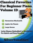 Image for Classical Favorites for Beginner Piano Volume 1 D