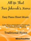 Image for All Ye That Fear Jehovah&#39;s Name Easy Piano Sheet Music