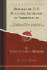 Image for Remarks of D. F. Houston, Secretary of Agriculture