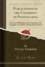 Image for Publications of the University of Pennsylvania