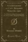 Image for Autobiography of Capt. Benjamin Webster, 1900