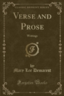 Image for Verse and Prose