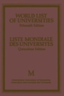 Image for World List of Universities / Liste Mondiale des Universites